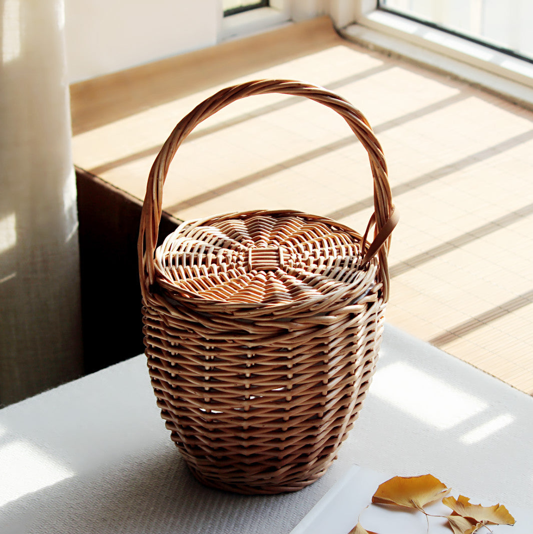 Basket Picnic Straw Woven Female Summer Holiday Pastoral Women's Handbag