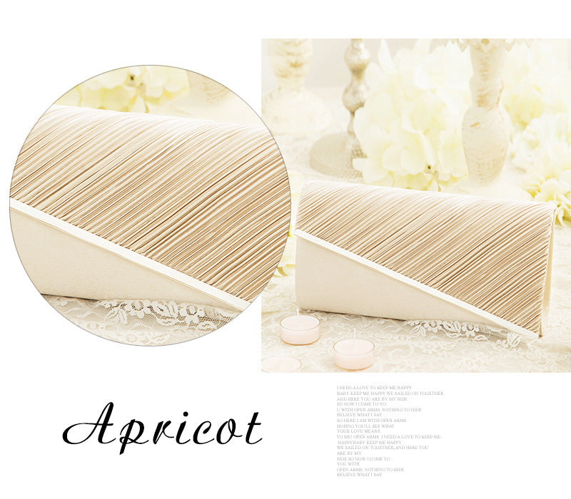 Women's Banquet Pleated Jewelry Twill Flip Mobile Bags