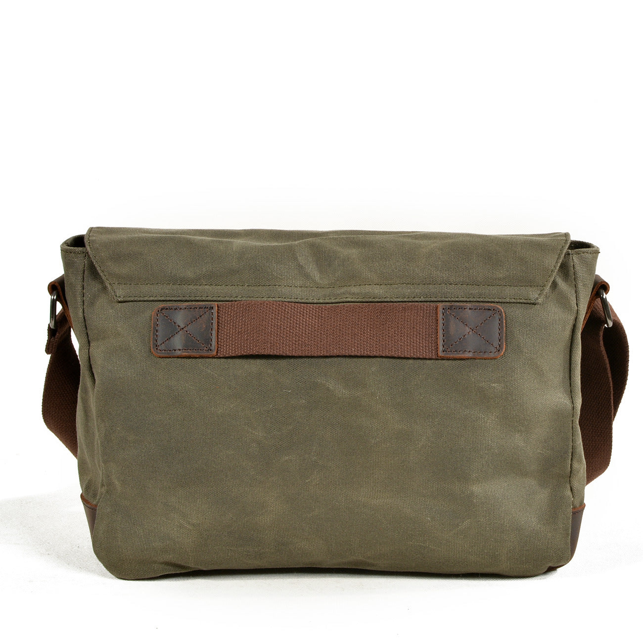 Men's Leisure Oblique Canvas Waterproof Oil Wax Men's Briefcase