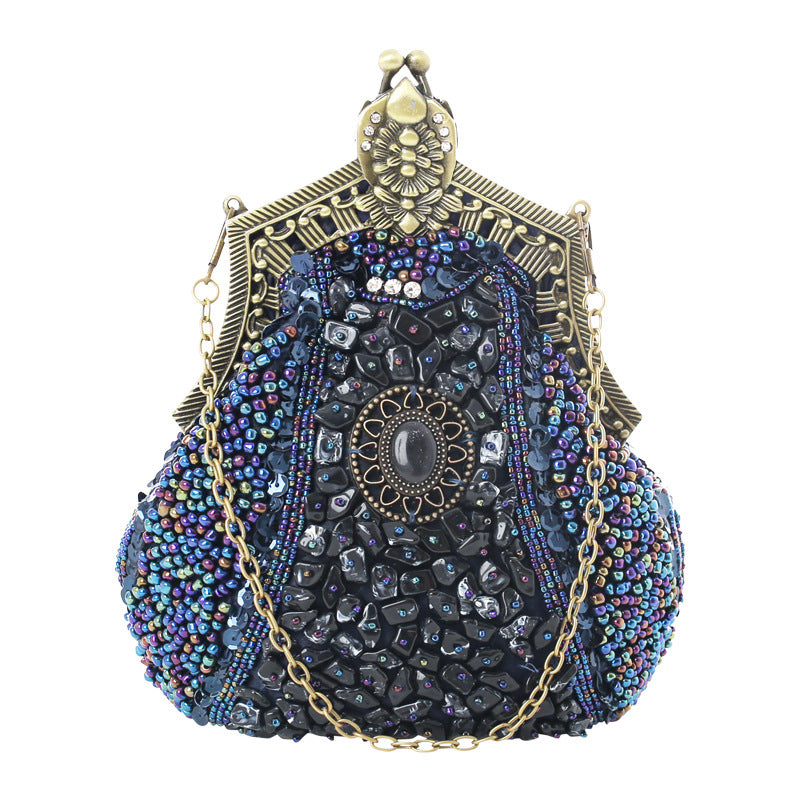 Retro Pearl Embroidery Chic Clutch Dress Garment Hot Bags