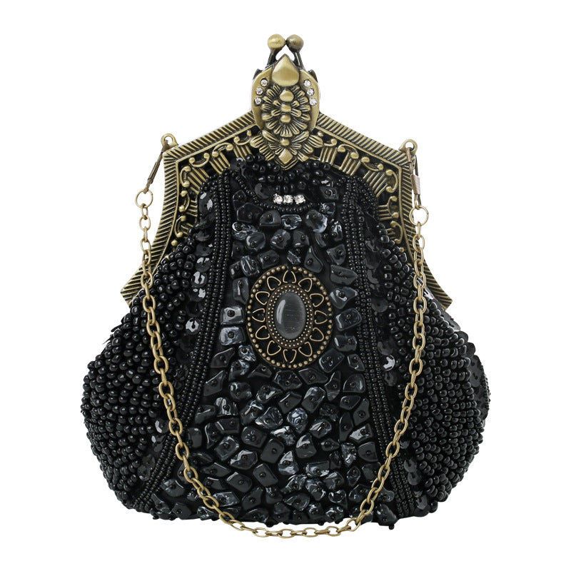Retro Pearl Embroidery Chic Clutch Dress Garment Hot Bags