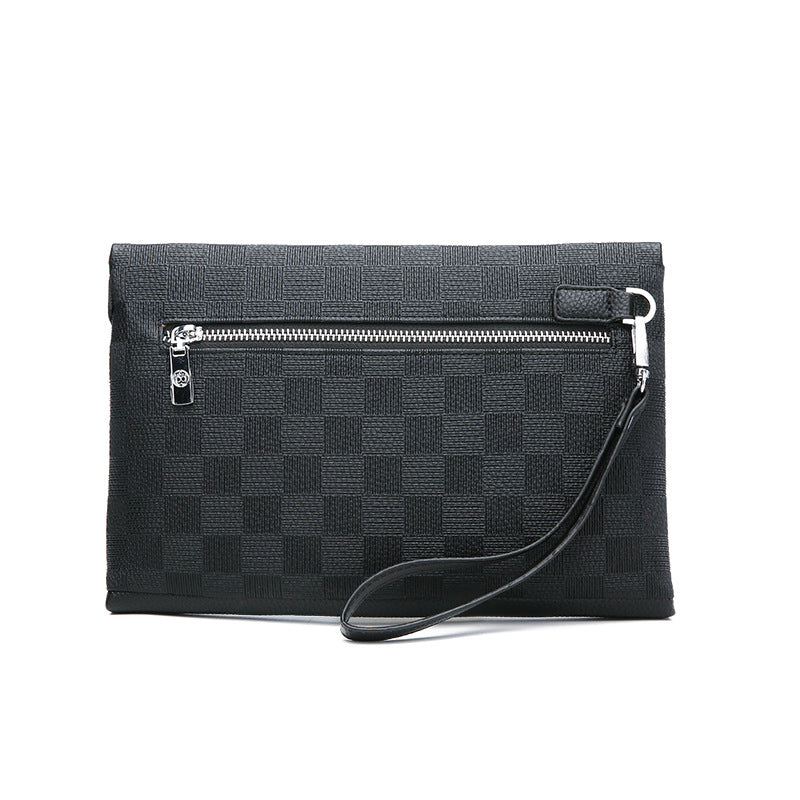 Men's Style Business Fashion Plaid Envelope Lightweight Men's Clutch