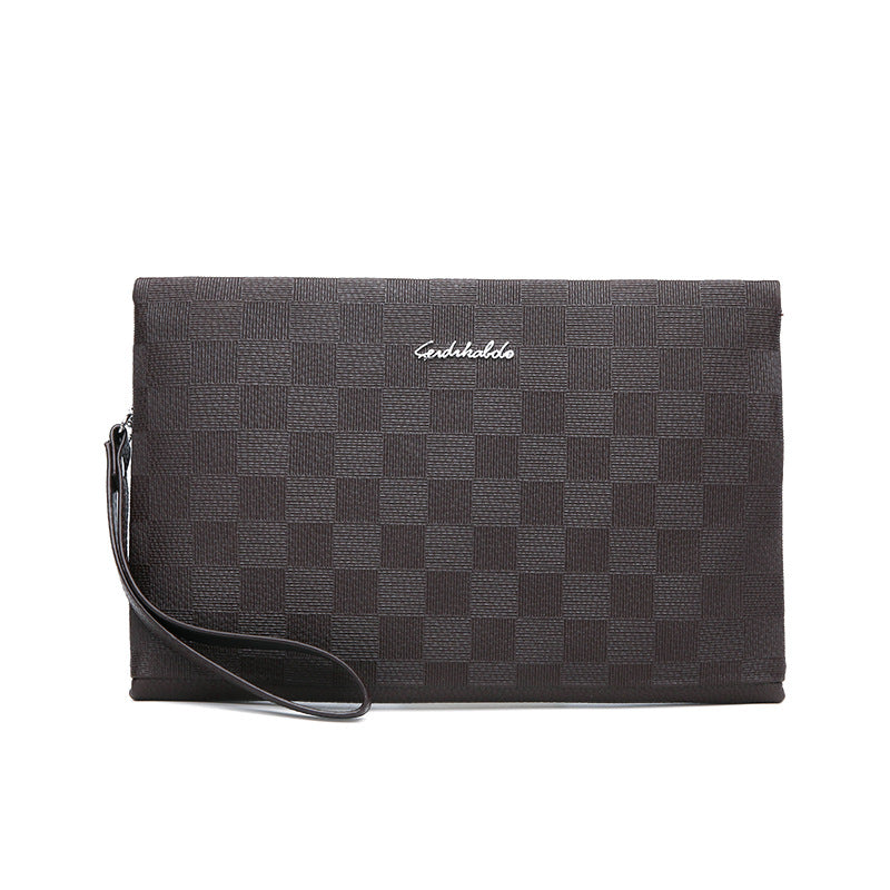 Men's Style Business Fashion Plaid Envelope Lightweight Men's Clutch