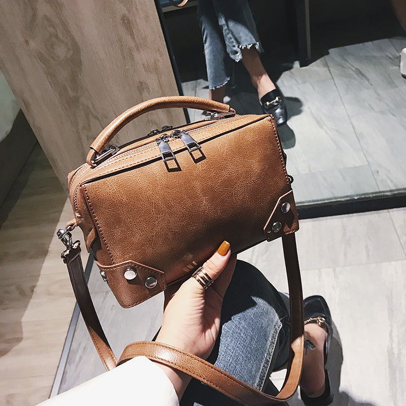 Women's Style Fashionable Retro Easy Matching Boston Shoulder Bags