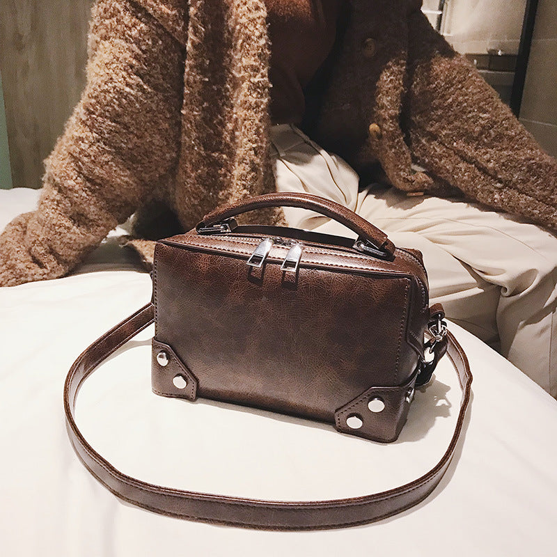 Women's Style Fashionable Retro Easy Matching Boston Shoulder Bags