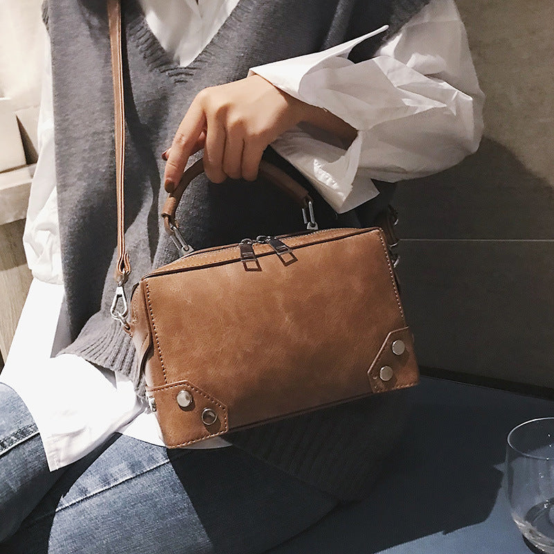 Women's Style Fashionable Retro Easy Matching Boston Shoulder Bags