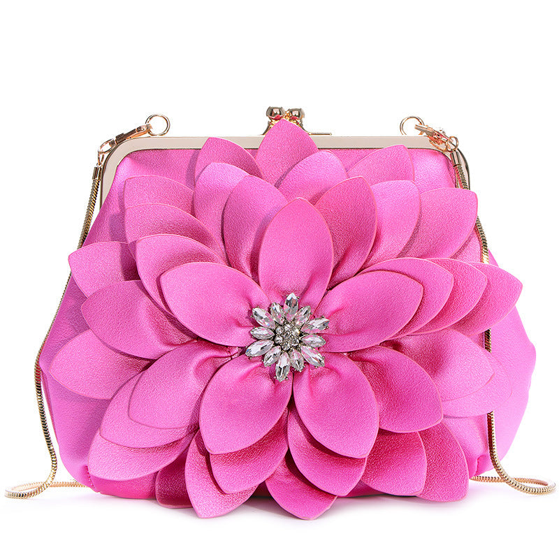 Spring Shell Fashion Chain Diamond Flower Handbags