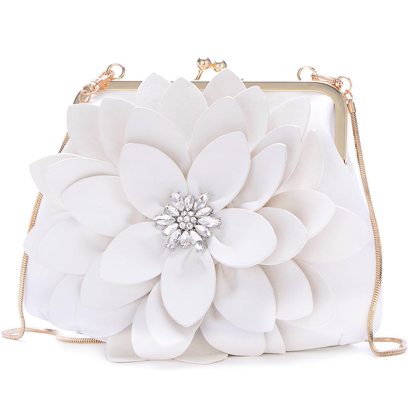 Spring Shell Fashion Chain Diamond Flower Handbags