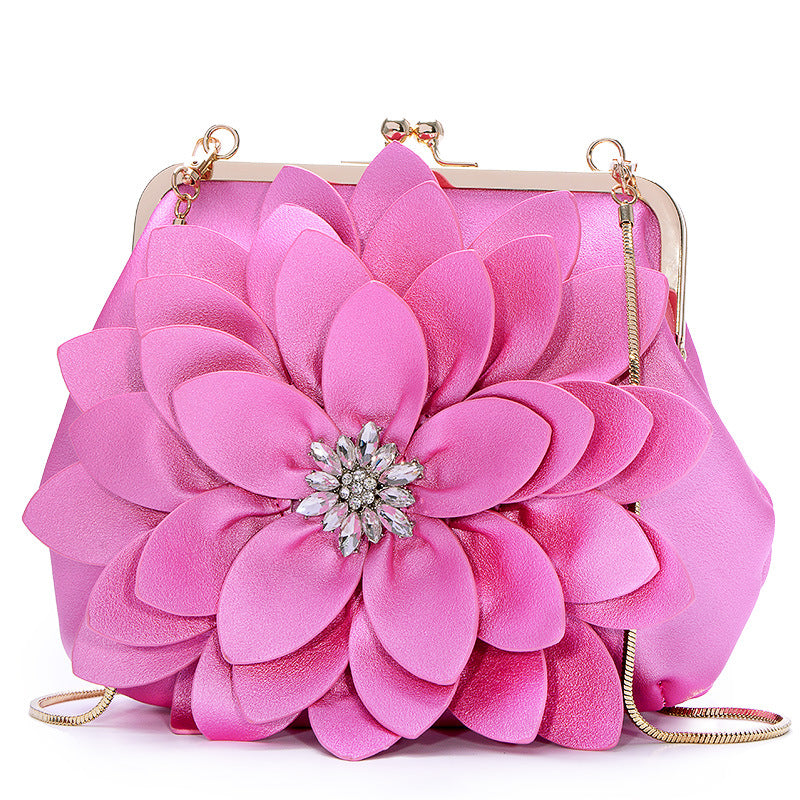 Spring Shell Fashion Chain Diamond Flower Handbags