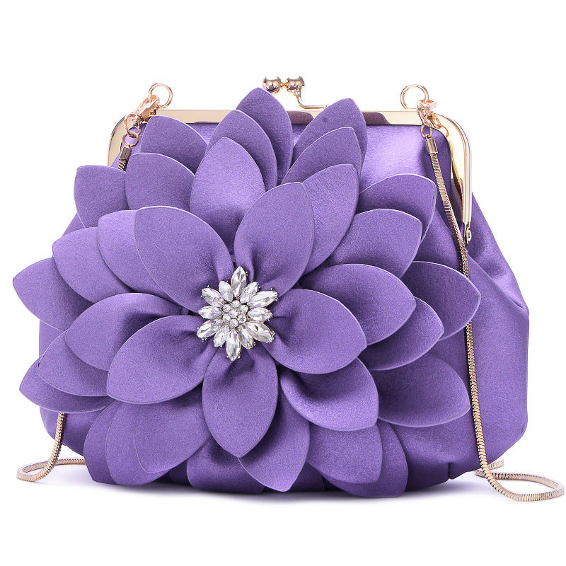 Spring Shell Fashion Chain Diamond Flower Handbags