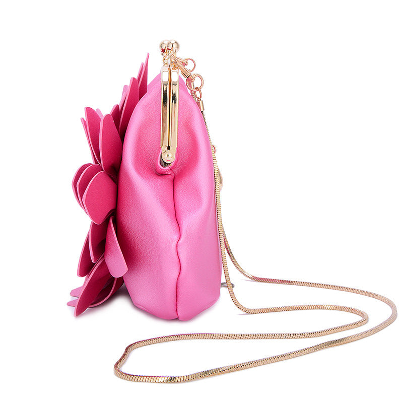 Spring Shell Fashion Chain Diamond Flower Handbags