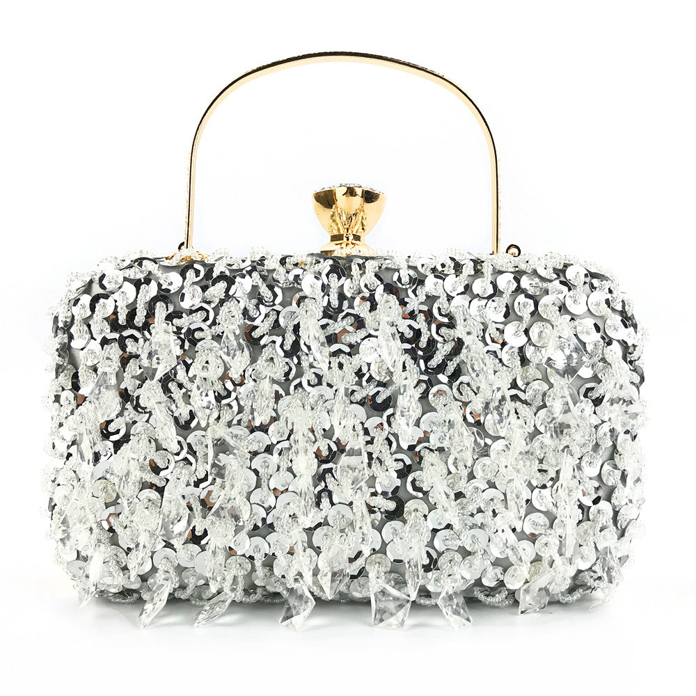 Women's Reticule Hand Holding Handmade Double-sided Beaded Evening Bags