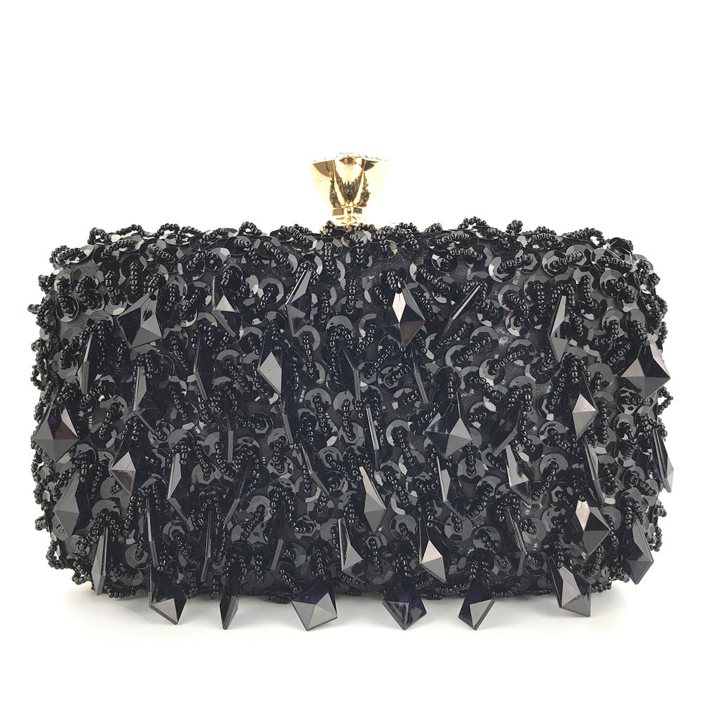 Women's Reticule Hand Holding Handmade Double-sided Beaded Evening Bags