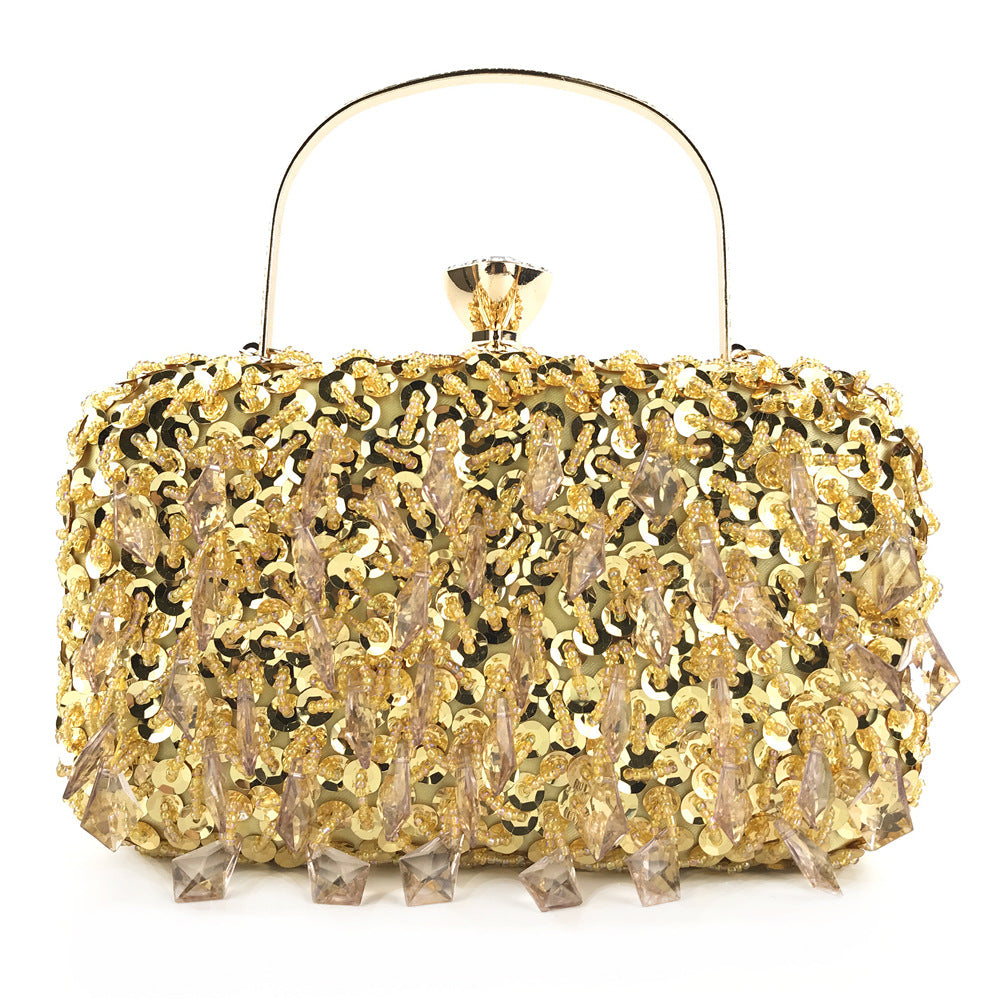 Women's Reticule Hand Holding Handmade Double-sided Beaded Evening Bags