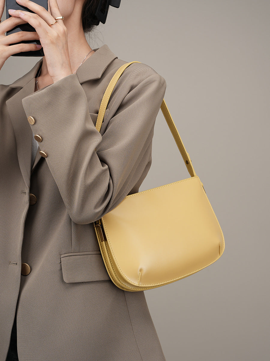 Women's High-grade Genuine Leather Underarm Cowhide Simple Women's Handbag
