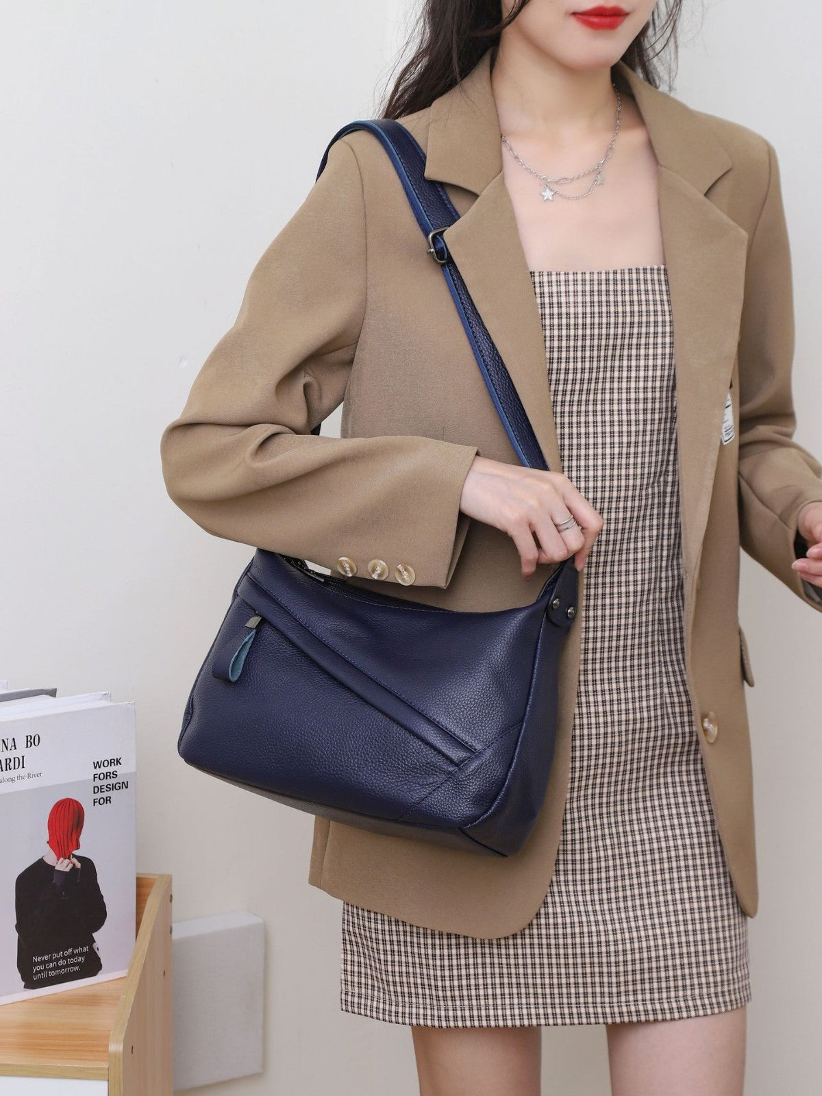 Women's Layer Leather Large Capacity Fashion Simple Bags