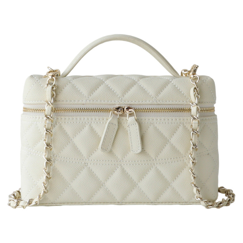Women's Classic Style High-grade Diamond Plaid Chain Box Lunch Small Square Bag