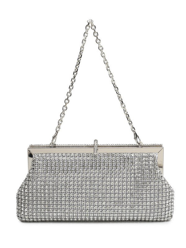 Women's Full Diamond Hand-held Handmade Rhinestone Clip Dinner Bag