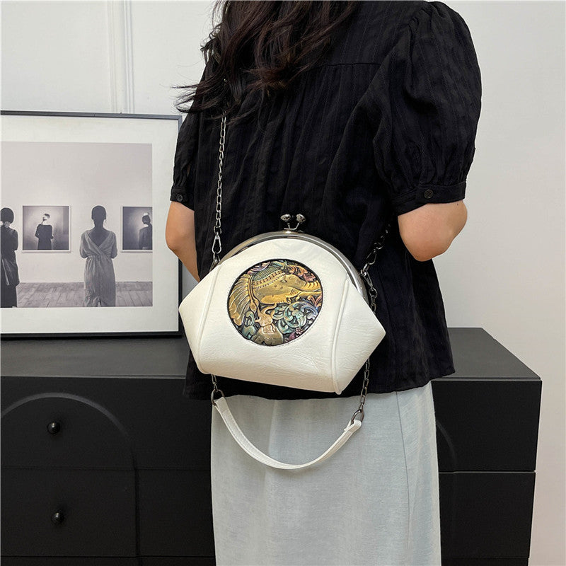 Women's Popular Design Fashion Shell Chain Contrast Women's Messenger Bag