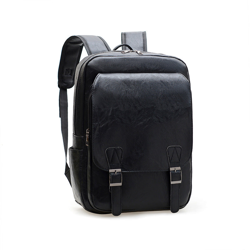 Durable Glamorous Men's Trip Computer Leather Business Backpack