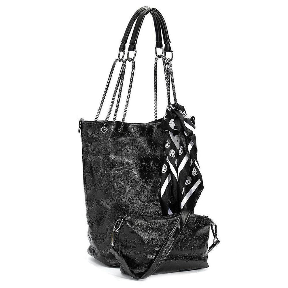 Creative Women's Korean Trendy Skull Two-piece Bags