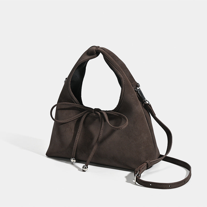 Women's Drawstring Design Underarm Minority Simple Fashion Women's Handbag