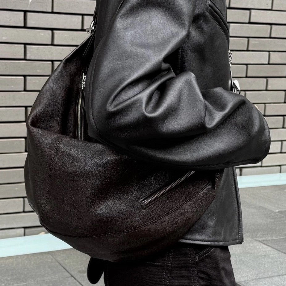 Niche Genuine Leather Quiver Underarm Croissant Cowhide Women's Messenger Bag