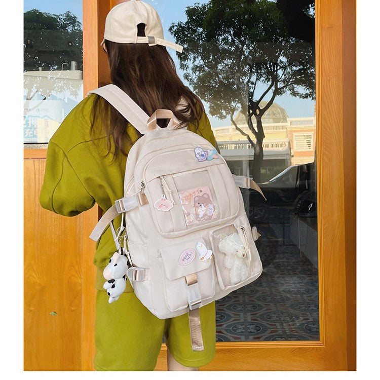 Junior's Korean Style Cute Bear Doll Large College Student Schoolbag