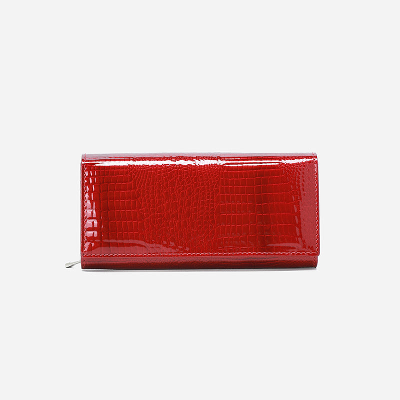 Charming Women's Crocodile Pattern Long Clutch Ladies Wallet