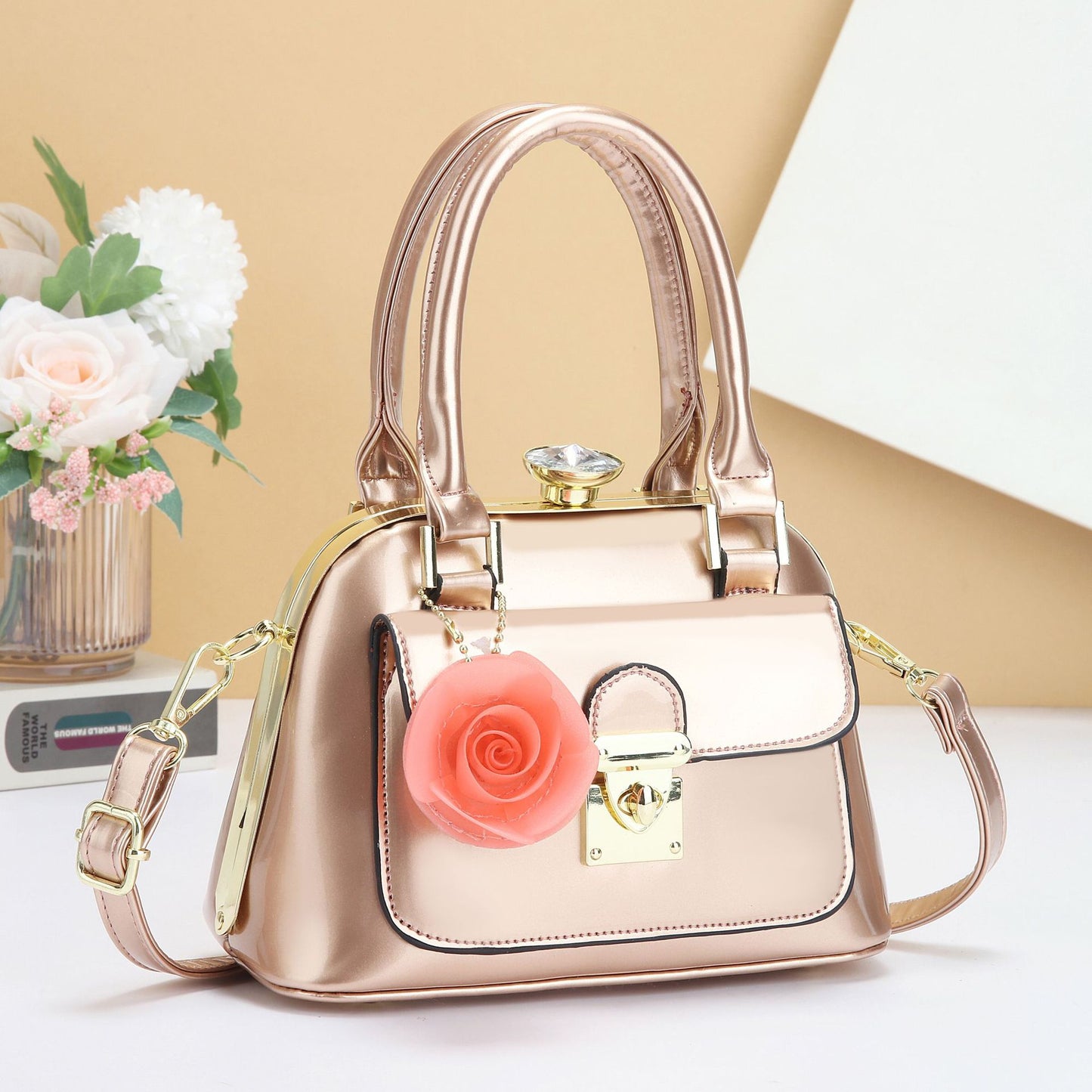 Women's Patent Leather Exquisite Lady Korean Style Women's Handbag