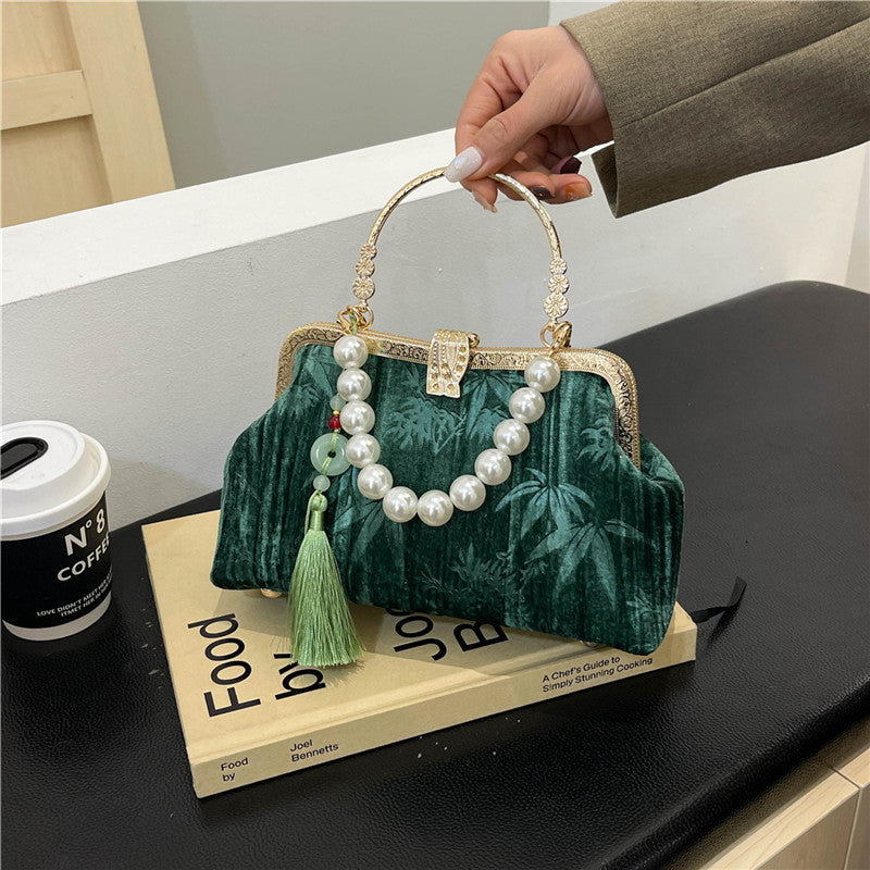 Republic Of China Advanced Chinese Style Cheongsam National Portable Clip Women's Messenger Bag