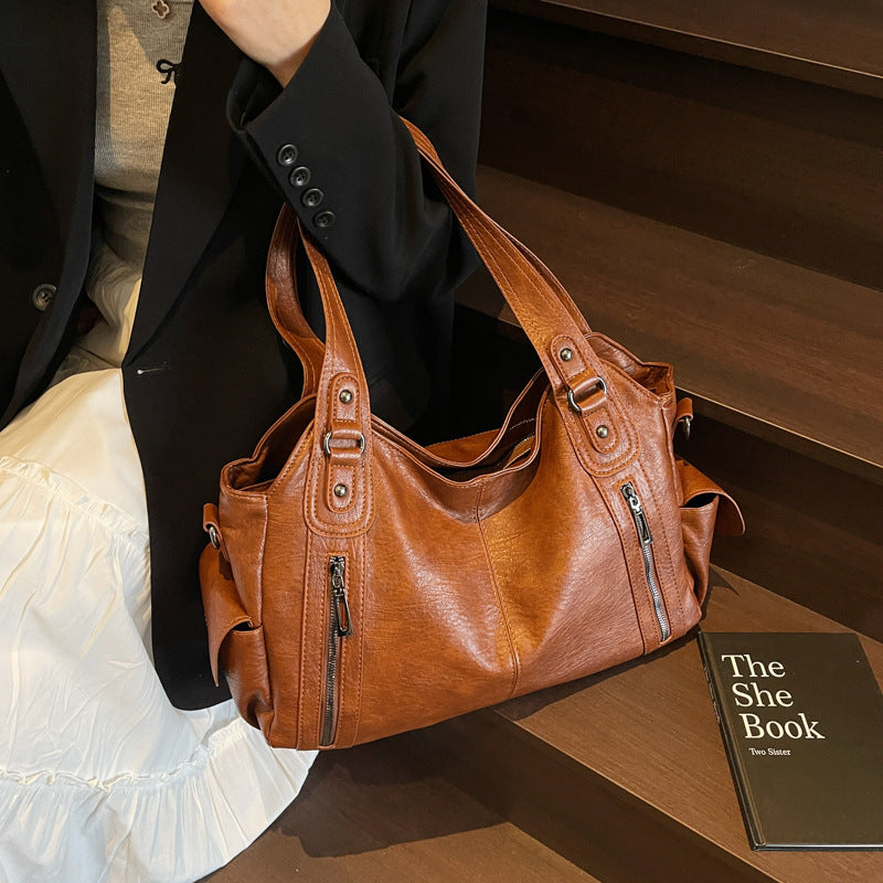 Women's Trendy Simple Retro Personality Large Capacity Women's Shoulder Bag
