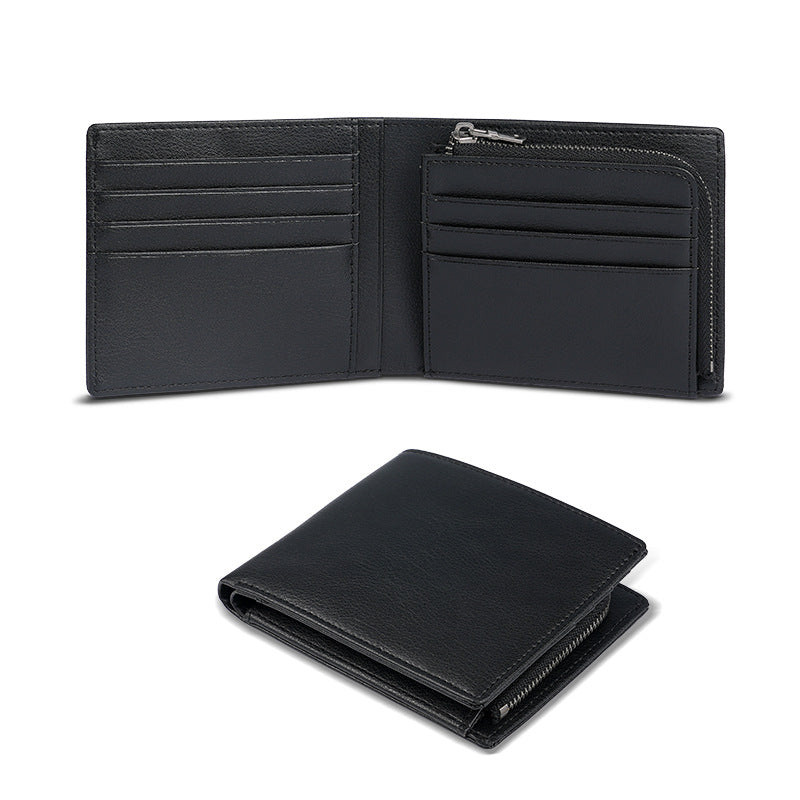 Men's Bifold Lychee Pattern Multiple Slots With Pocket Bags