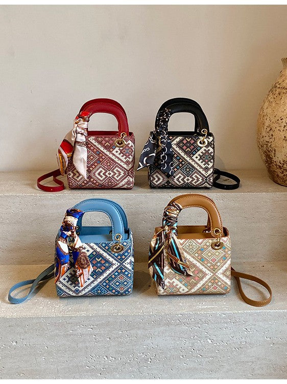 Women's Fashion Niche Printed Design High-grade Temperament Women's Handbag