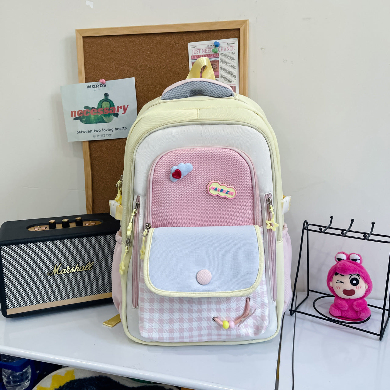 Korean Style Good-looking Dopamine Contrast Color Primary Secondary College Student Schoolbag