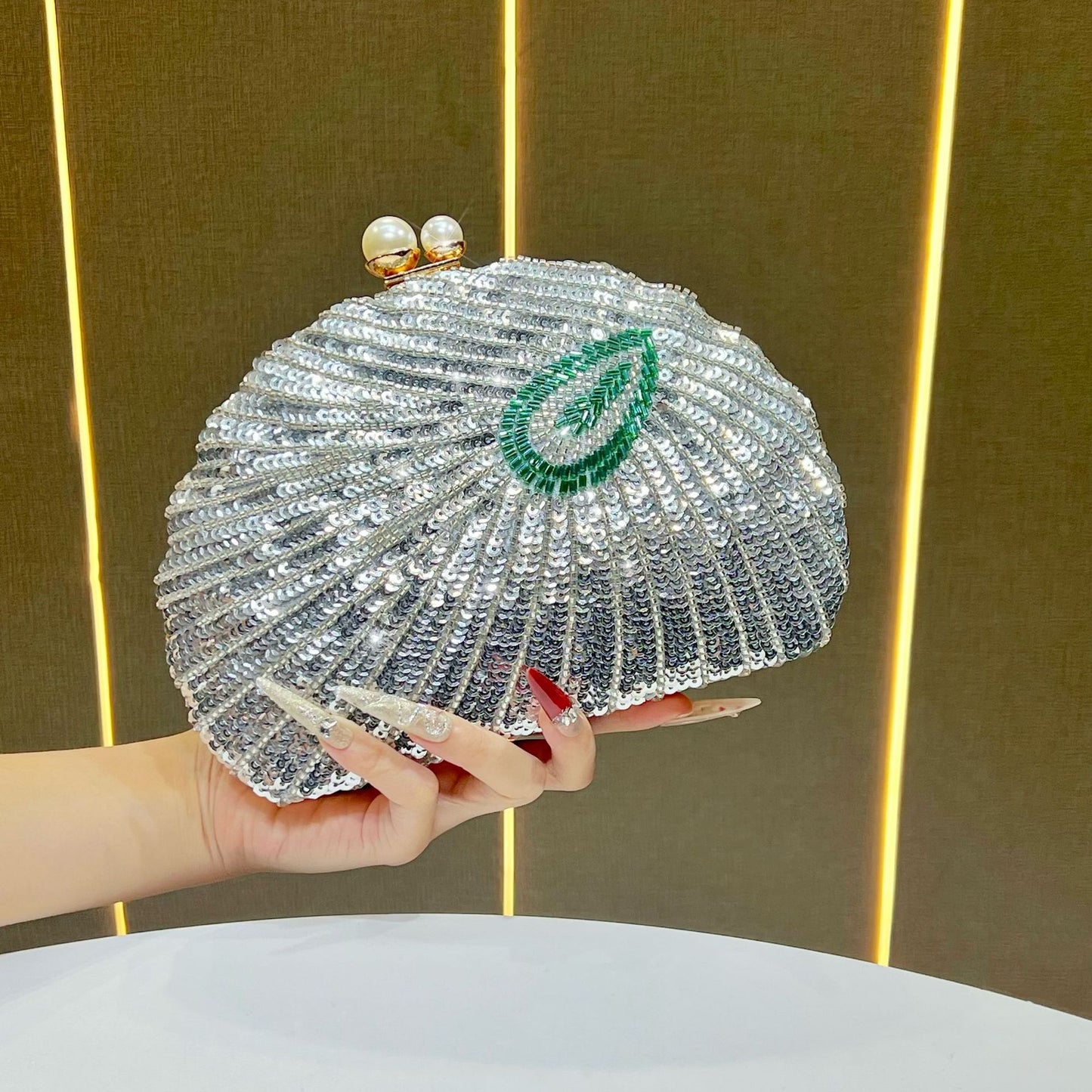 Beaded Embroidered Cheongsam Formal Dress Clutch Dinner Bag