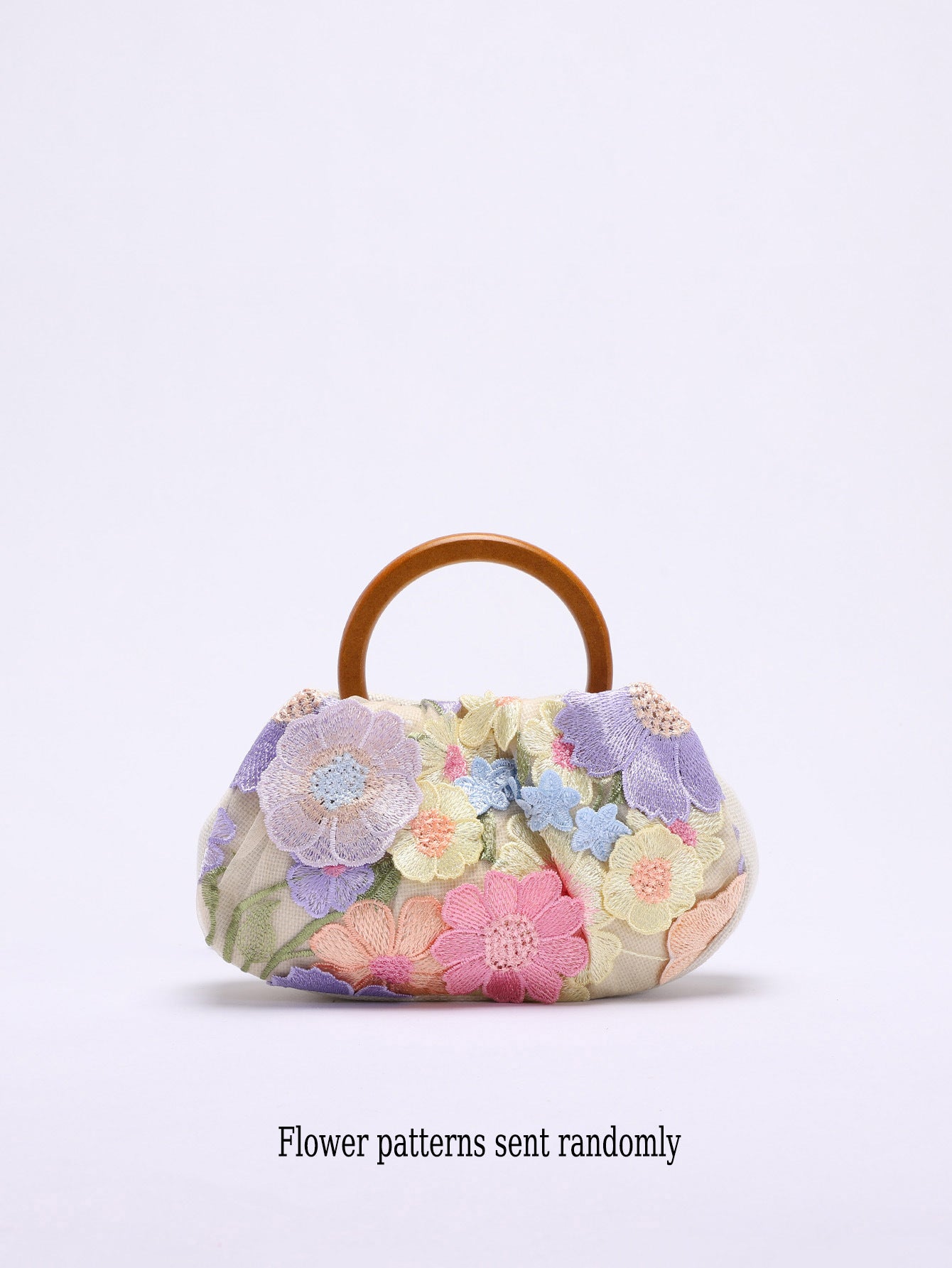 Applique Embroidery Vacation Style Hand Pearl Sequin Women's Handbag