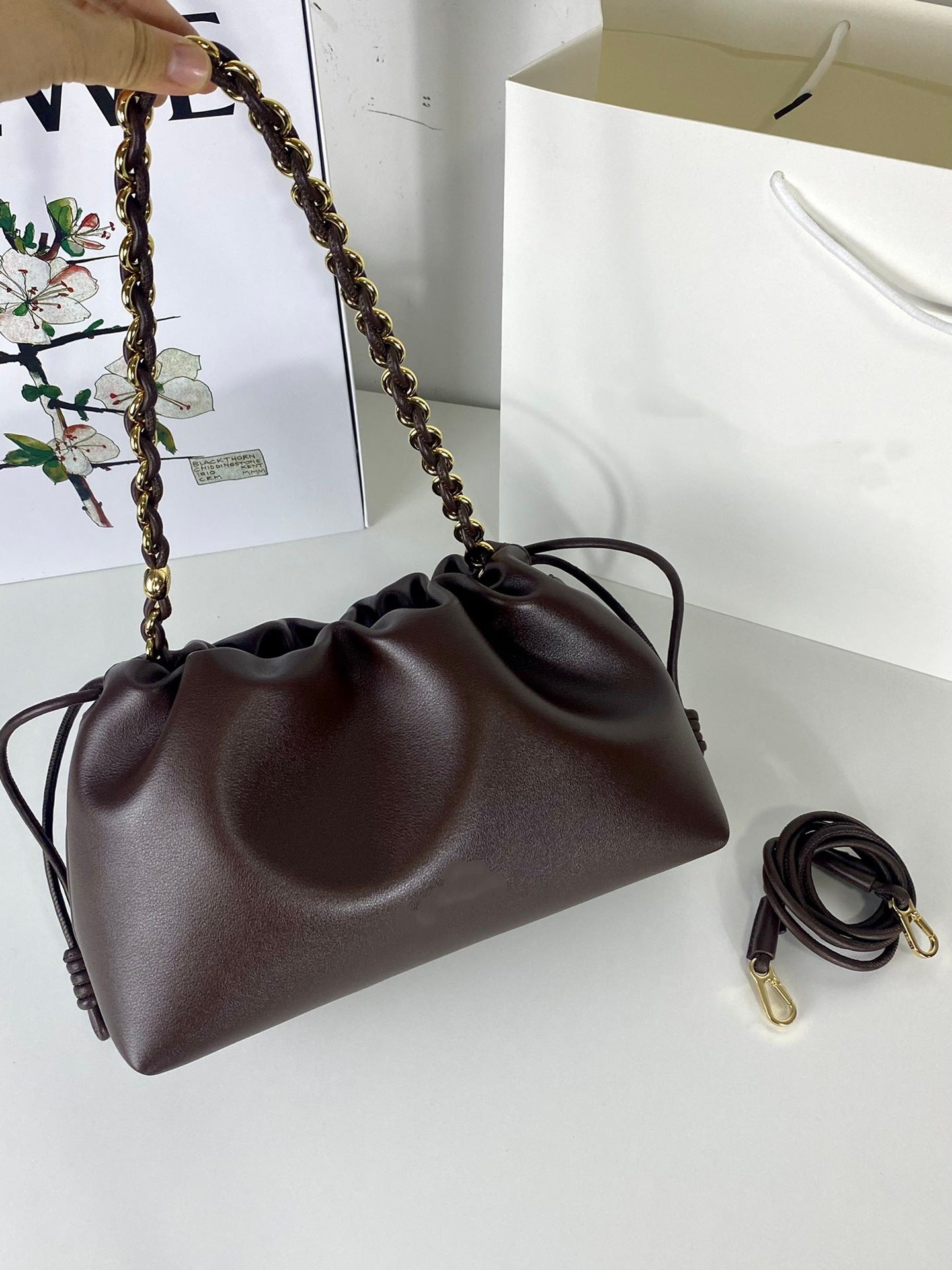 Cloud Drawstring Ruffle Lucky Large Capacity Fashion Women's Messenger Bag