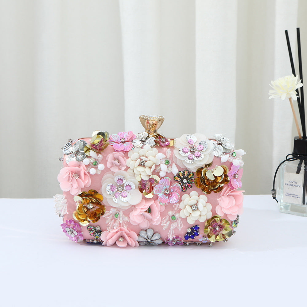 Women's Flowers Fashion Banquet Wedding Niche Dinner Bag