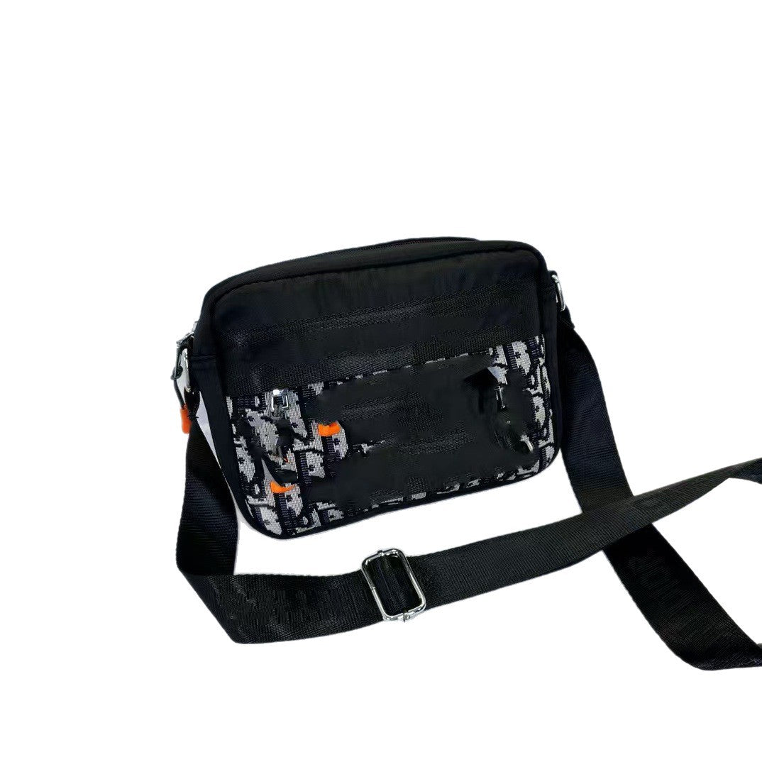 Women's & Men's Embroidered Letters Versatile Wide Strap Good-looking Bags