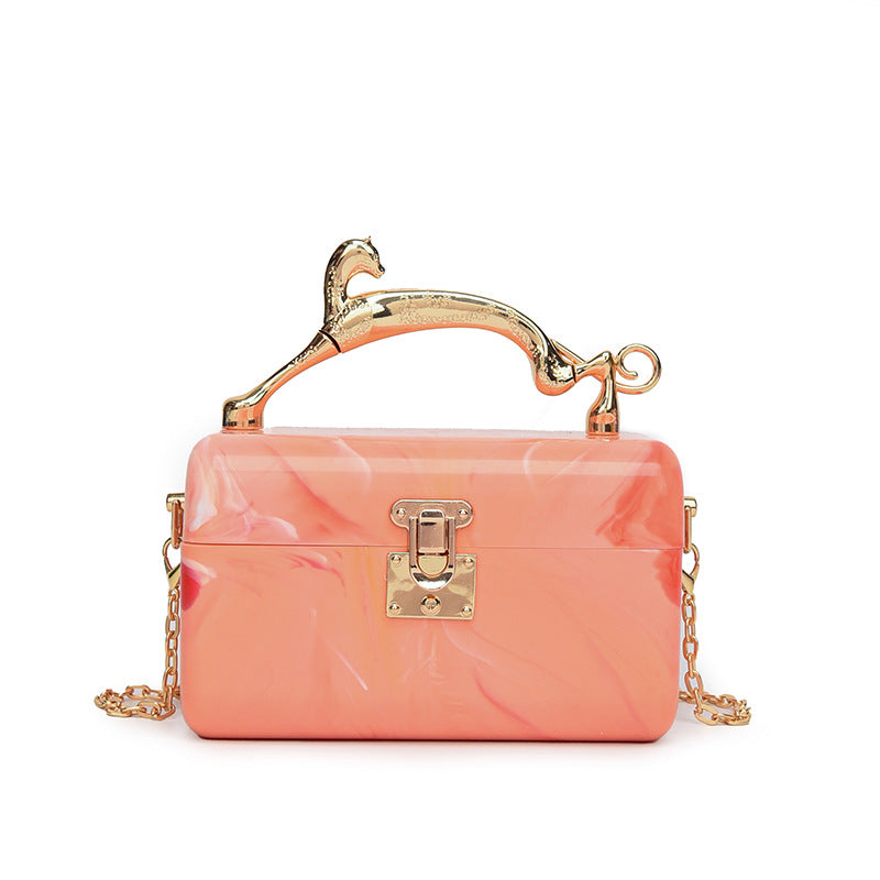 Women's Acrylic Box Fashion Leopard High-grade Women's Shoulder Bag