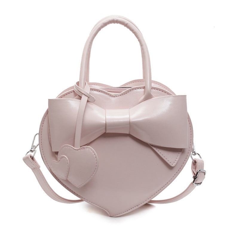 Women's Valentine's Day Gift Bow Heart-shaped Love Small Square Bag