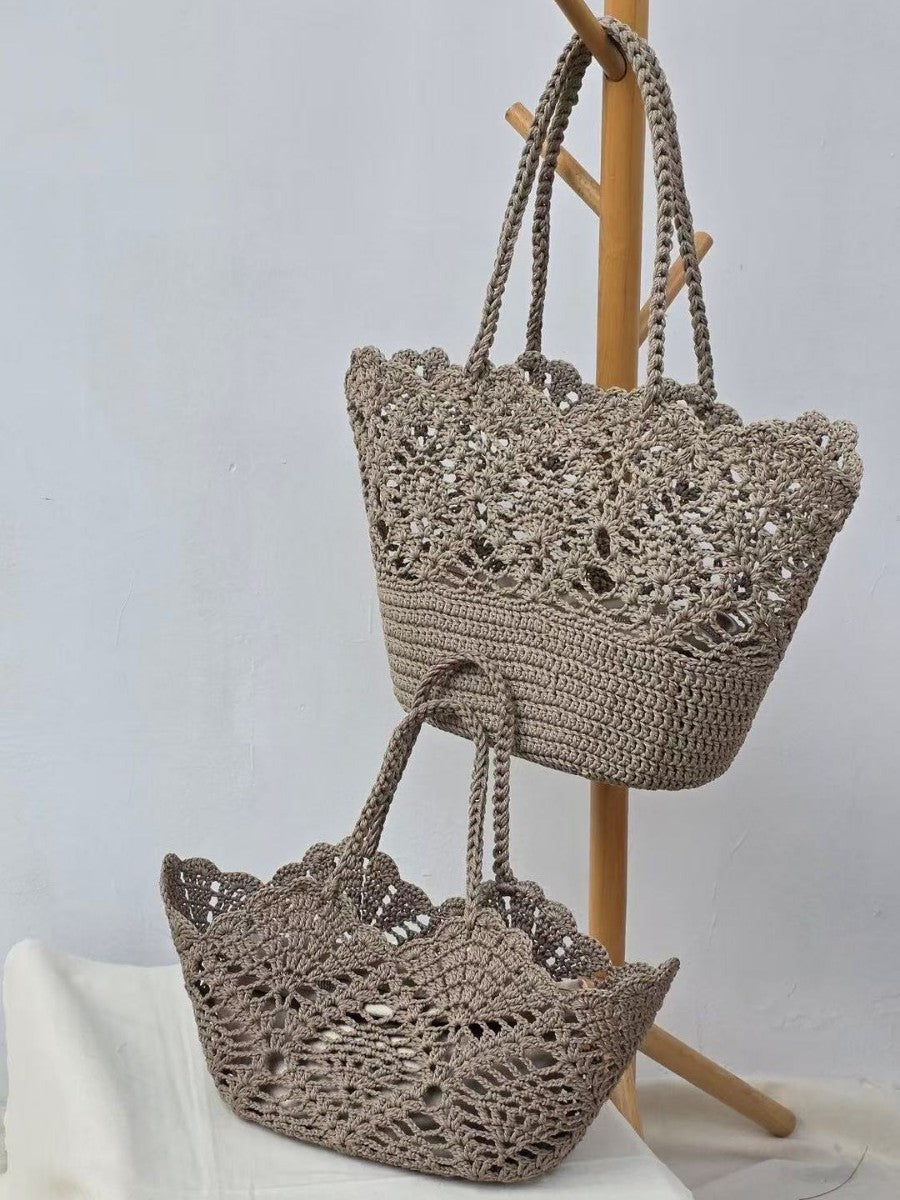 Beach Simple Hollow Knitted Handmade Crocheted Women's Handbag