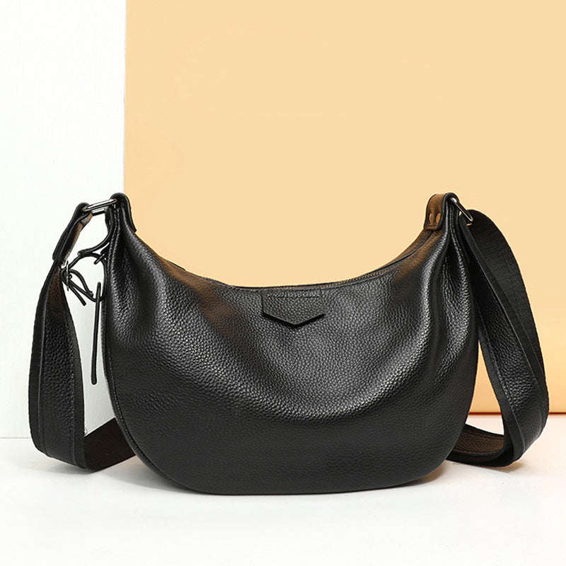 Women's Leather Commuter Large Capacity Dumpling High-grade Women's Messenger Bag