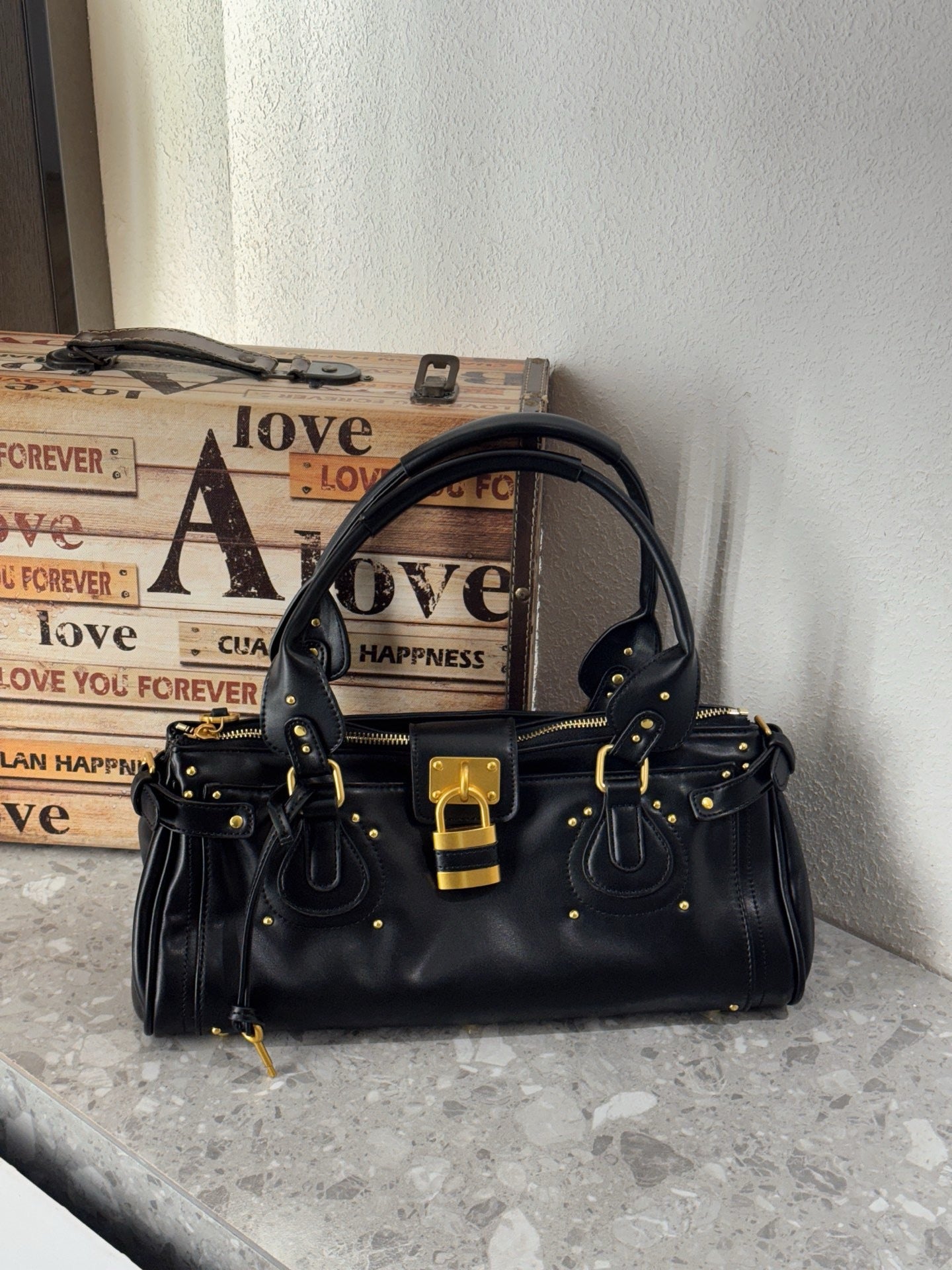 Women's Hot Retro Distressed Chloe Paddington Portable Women's Handbag