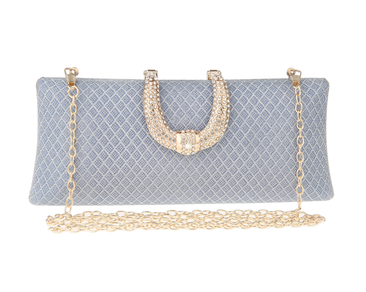 Plaid Thin Glittering Clutch Fashion Banquet Dress Dinner Bag