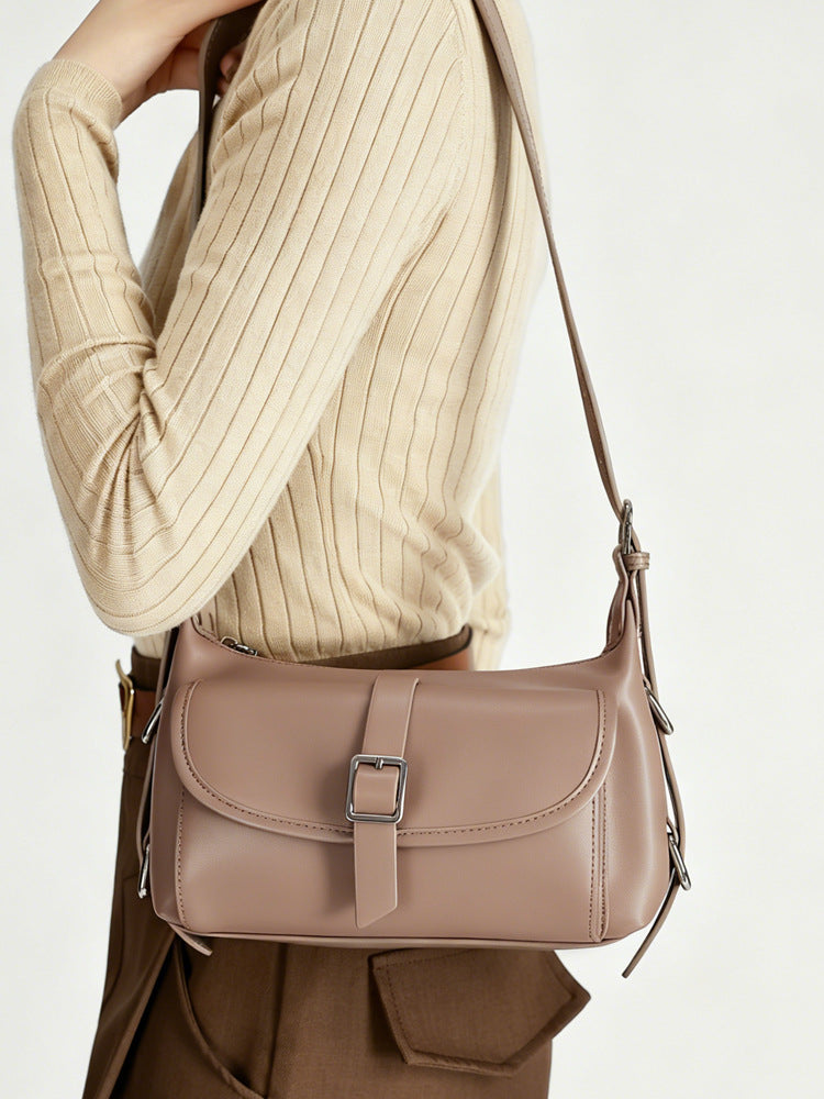 Women's Design High-grade Leather Simple Commute Underarm Bags