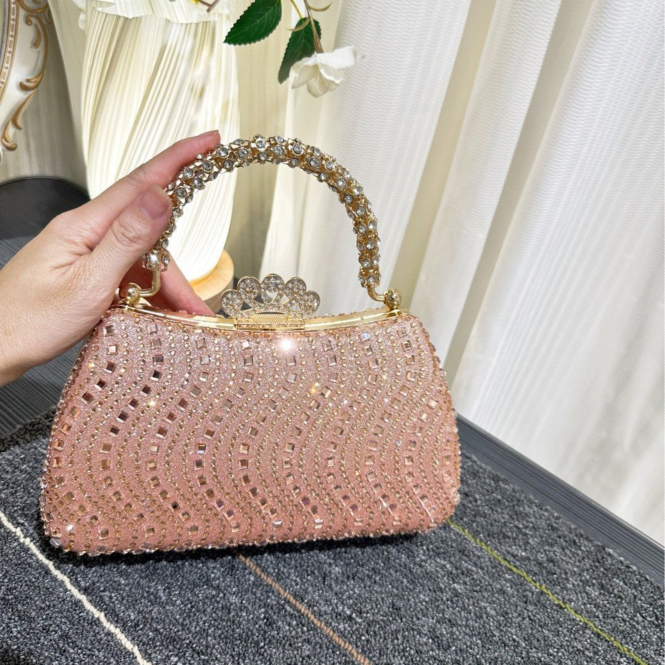 Women's Fashion Personalized Rhinestone Banquet Dress Refined Dinner Bag