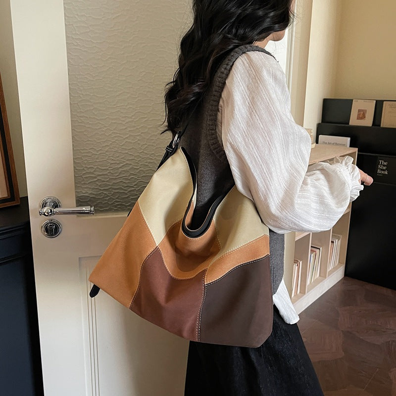 Women's Fashion Simple Canvas Korean Stitching Women's Messenger Bag