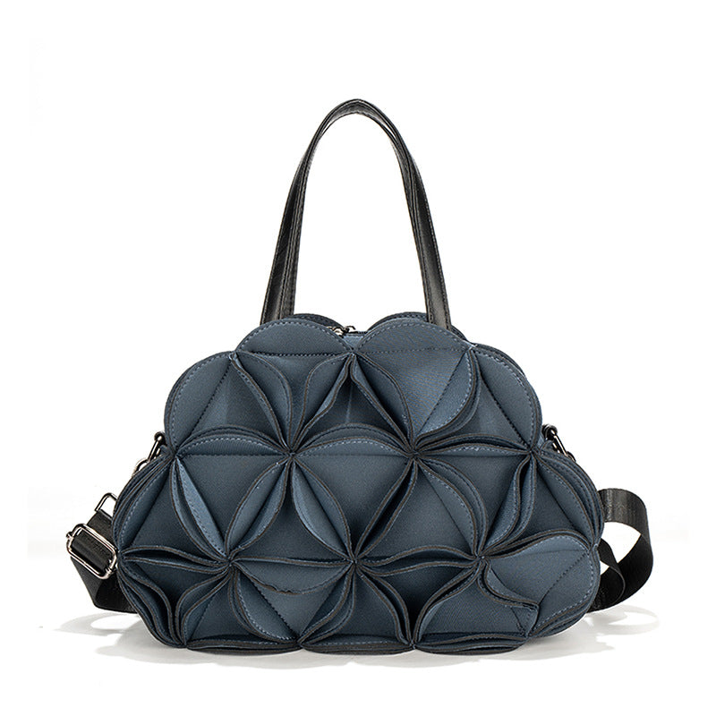Women's Design Flower Shape Stitching Floral Three-dimensional Women's Shoulder Bag